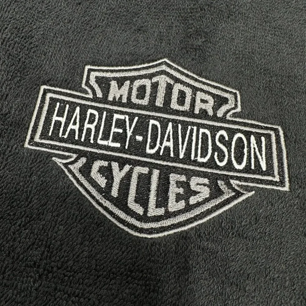 Harley Davidson Towels Embroidered Hand Towel Set Black Orange Bathroom Decor
